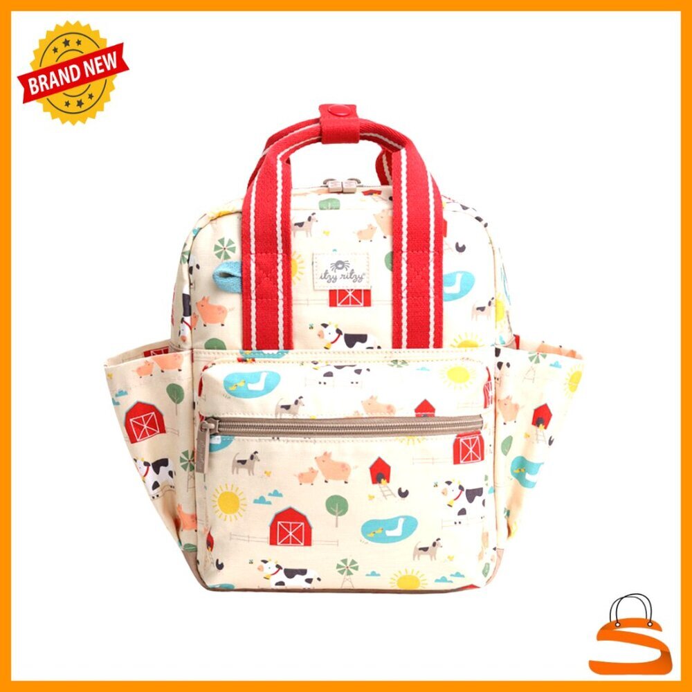 Toddler Backpack with Adjustable Straps, Wipeable Lining, 4 Pockets